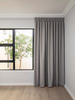 French Pleat Pinch Ready Made Curtains in Self lined 100% blockout Dove