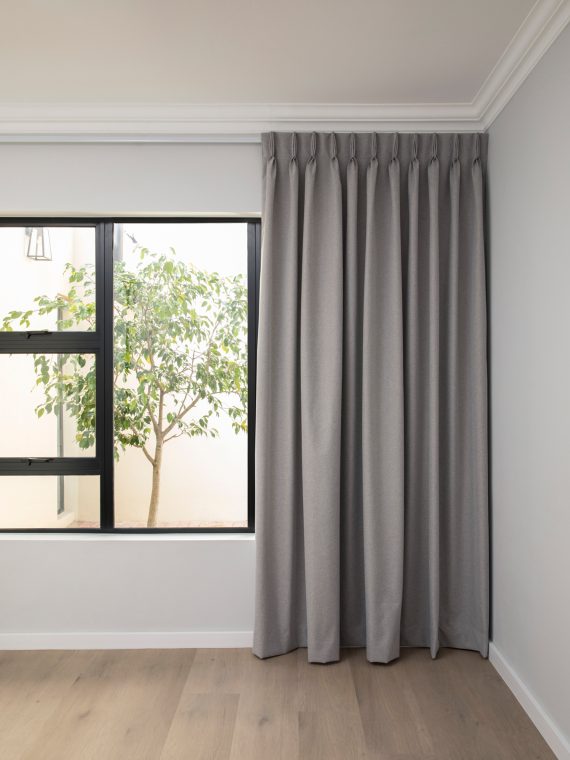 French Pleat Pinch Ready Made Curtains in Self lined 100% blockout Dove