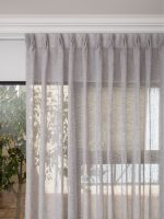 French Pleat Pinch Ready Made Curtains in Sheer Dove