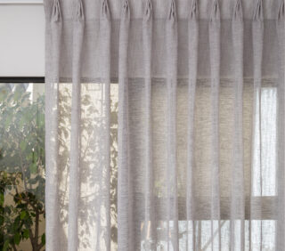 French Pleat Pinch Ready Made Curtains in Sheer Dove
