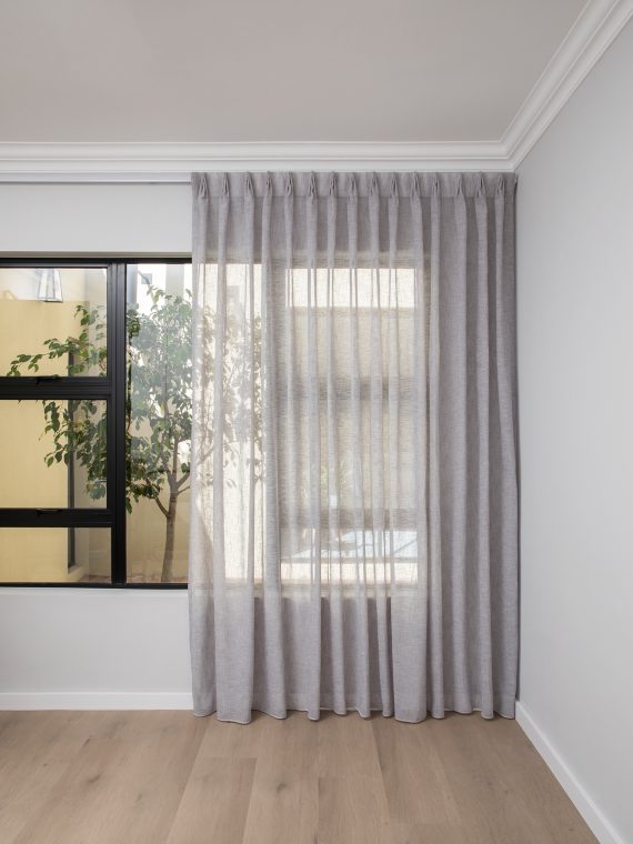 French Pleat Pinch Ready Made Curtains in Sheer Dove