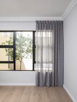 French Pleat Pinch Ready Made Curtains in Sheer Graphite