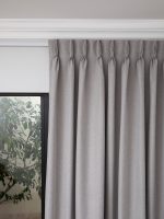 French Pleat Pinch Ready Made Curtains in Self lined 100% blockout Dove