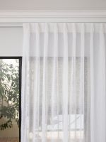 French Pleat Pinch Ready Made Curtains in Sheer White