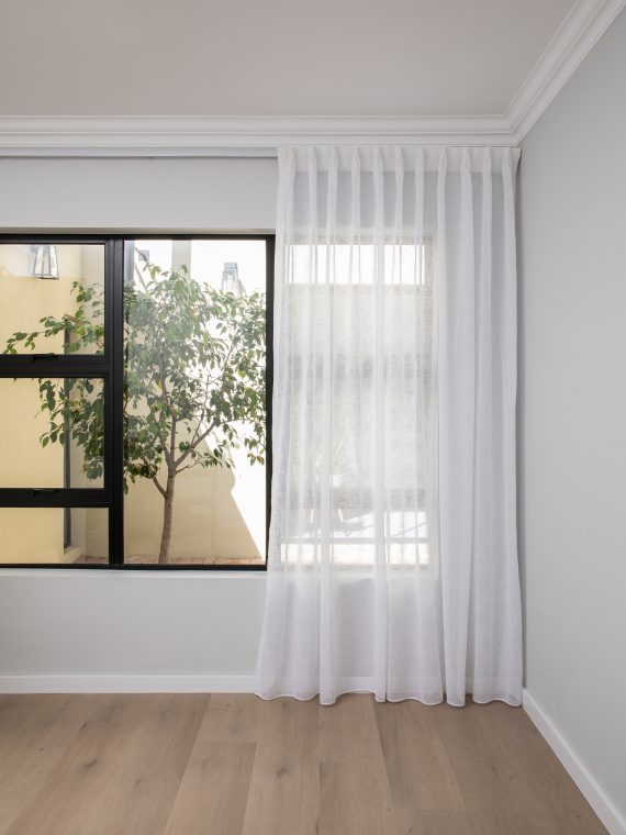 French Pleat Pinch Ready Made Curtains in Sheer White